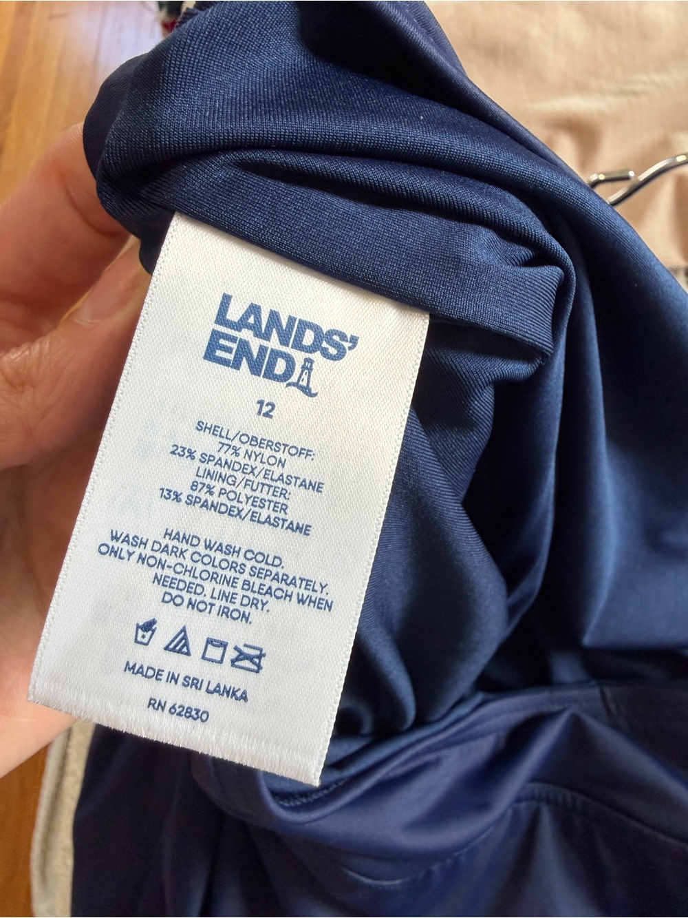 Lands End Swim Skirt Swim Bottoms NWT Navy Blue 12 - Picture 7 of 7